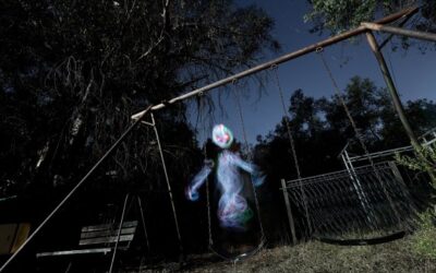 How I got the photo: Spooky ghost on a swing set