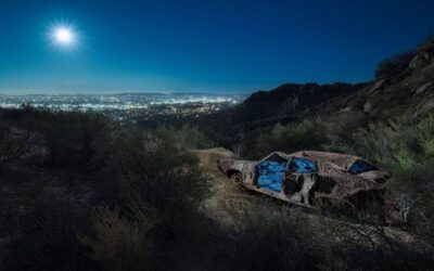 How I got the photo: Abandoned car overlooking city lights